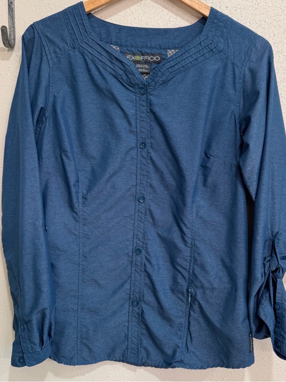 Exofficio Dryflylite Scoop neck  Button-Down Blouse M